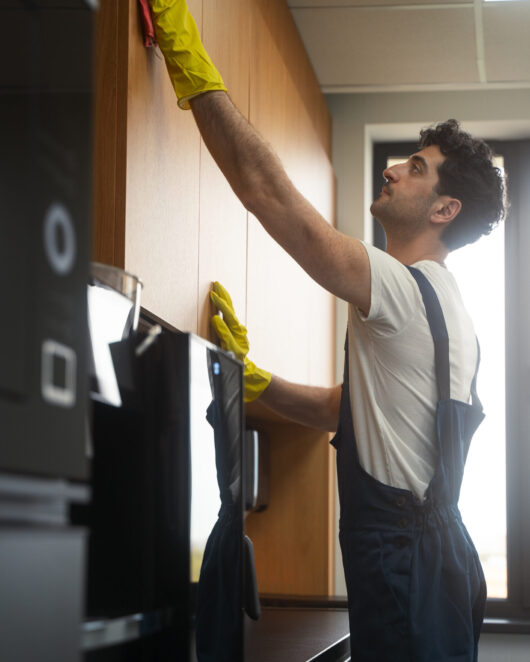 Man Cleaning Indoor