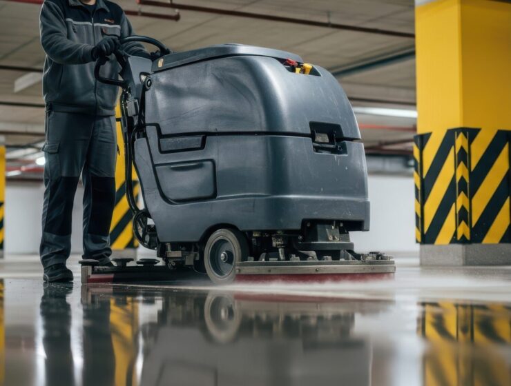 man-operating-floor-cleaning-machine-parking-garage