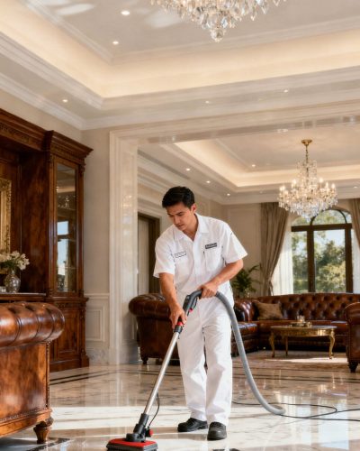 Man Cleaning Luxury Homes